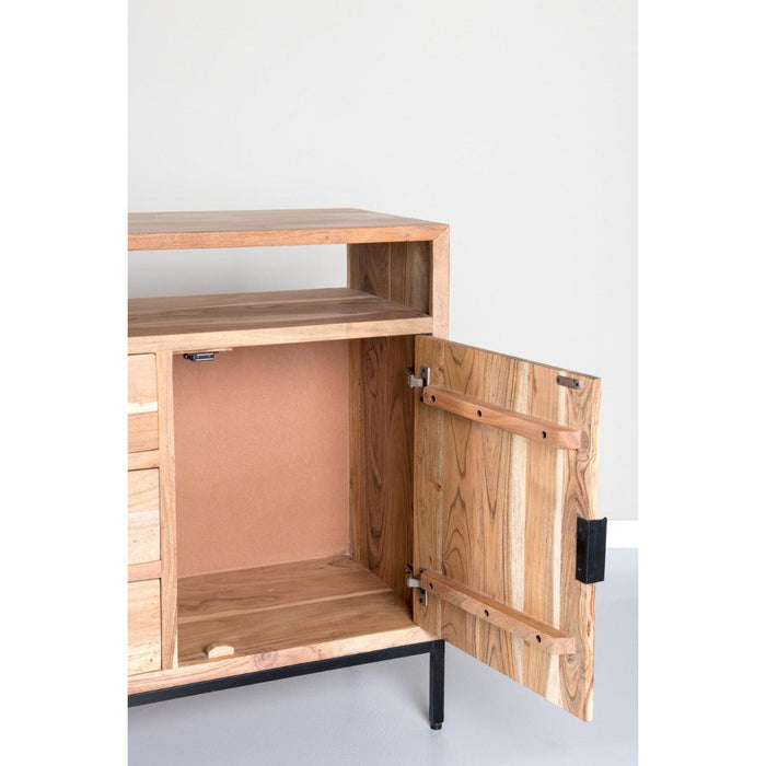 Dressoir Oslo Acasia Acaciahout Naturel hout 140x40x85 cm-Dressoirs-Livingfurn