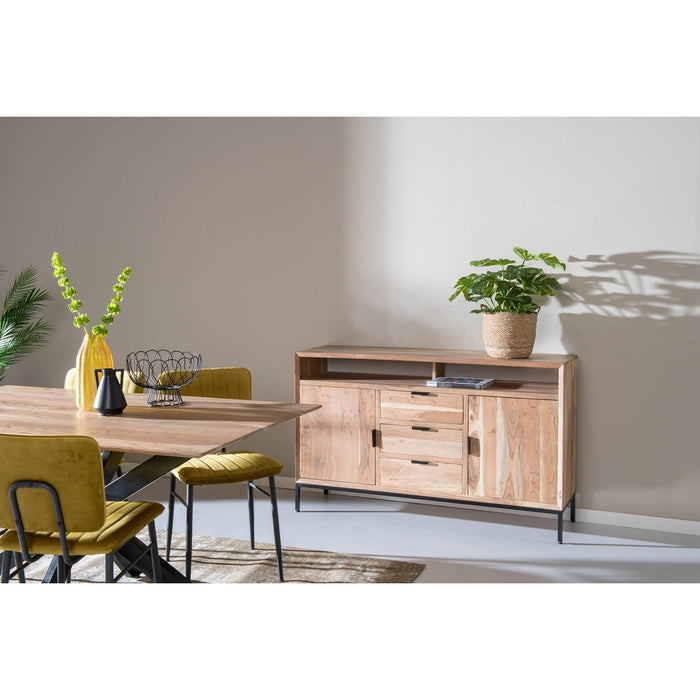 Dressoir Oslo Acasia Acaciahout Naturel hout 140x40x85 cm-Dressoirs-Livingfurn