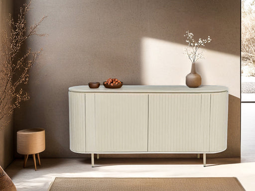 Dressoir Patou Mangohout Beige 170x43 cm-Dressoirs-Livingfurn