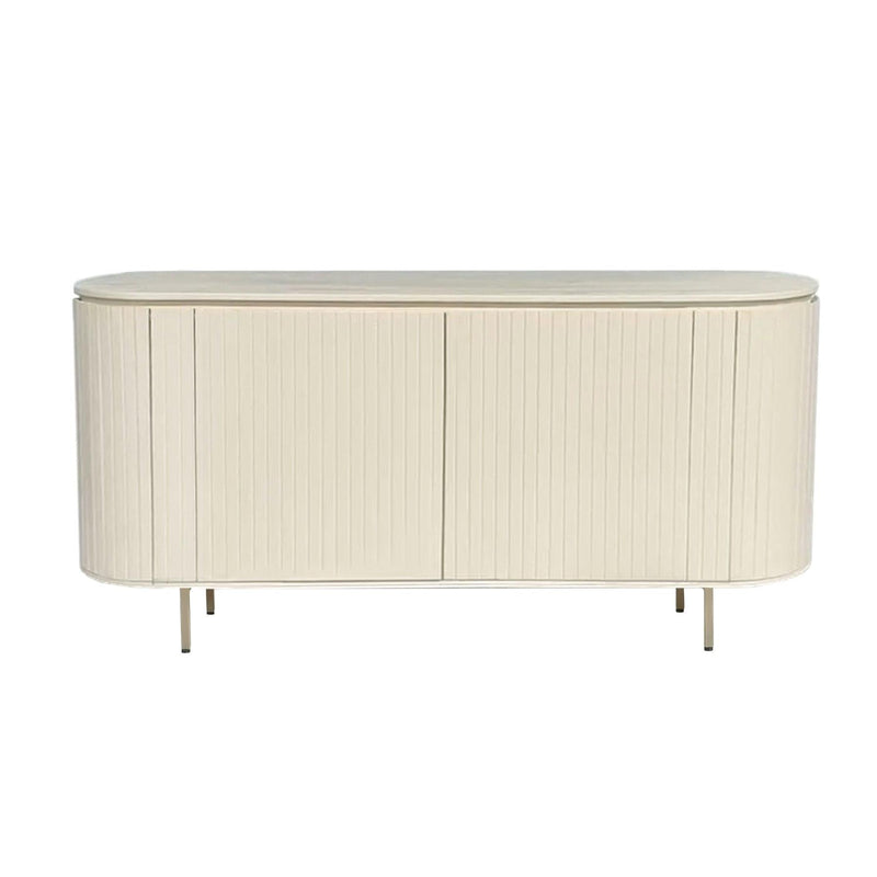 Dressoir Patou Mangohout Beige 43x170x81 cm-Dressoirs-Livingfurn