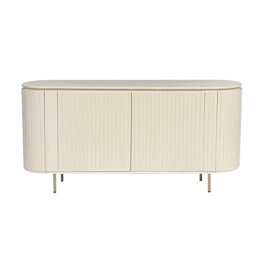 Dressoir Patou Mangohout Beige 43x170x81 cm-Dressoirs-Livingfurn