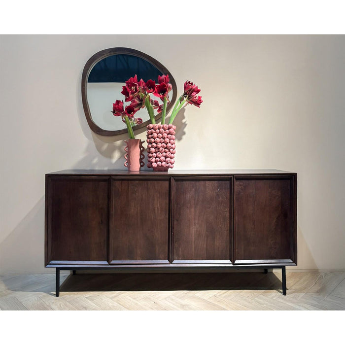 Dressoir Ravenstein Mangohout Bruin 86x40x180 cm-Dressoirs-Livingfurn