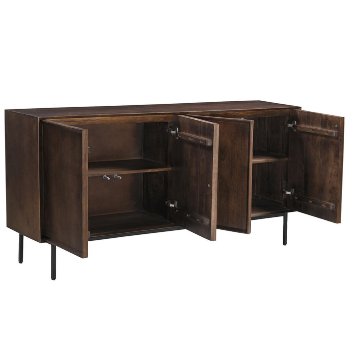 Dressoir Ravenstein Mangohout Bruin 86x40x180 cm-Livingfurn