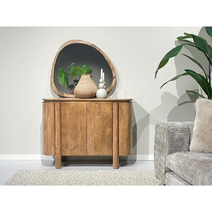 Dressoir Salano Mangohout Naturel hout 105x40x80 cm-Dressoirs-Livingfurn