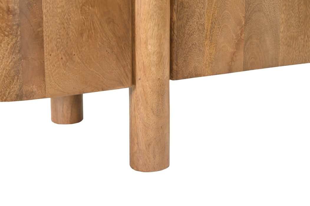 Dressoir Salano Mangohout Naturel hout 170x40 cm-Dressoirs-Livingfurn