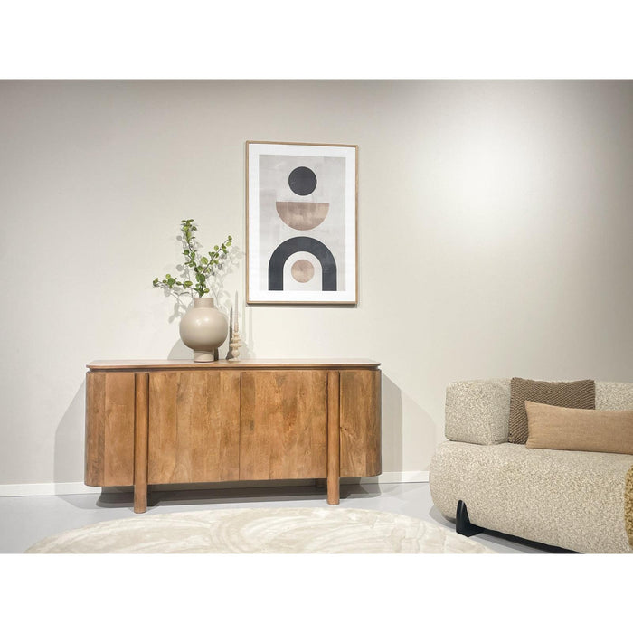 Dressoir Salano Mangohout Naturel hout 170x40x80 cm-Dressoirs-Livingfurn