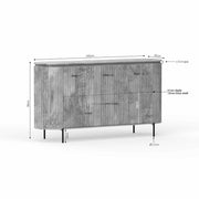 Dressoir Solana 165 cm Taupe 165x45x90 cm-Dressoirs-Starfurn