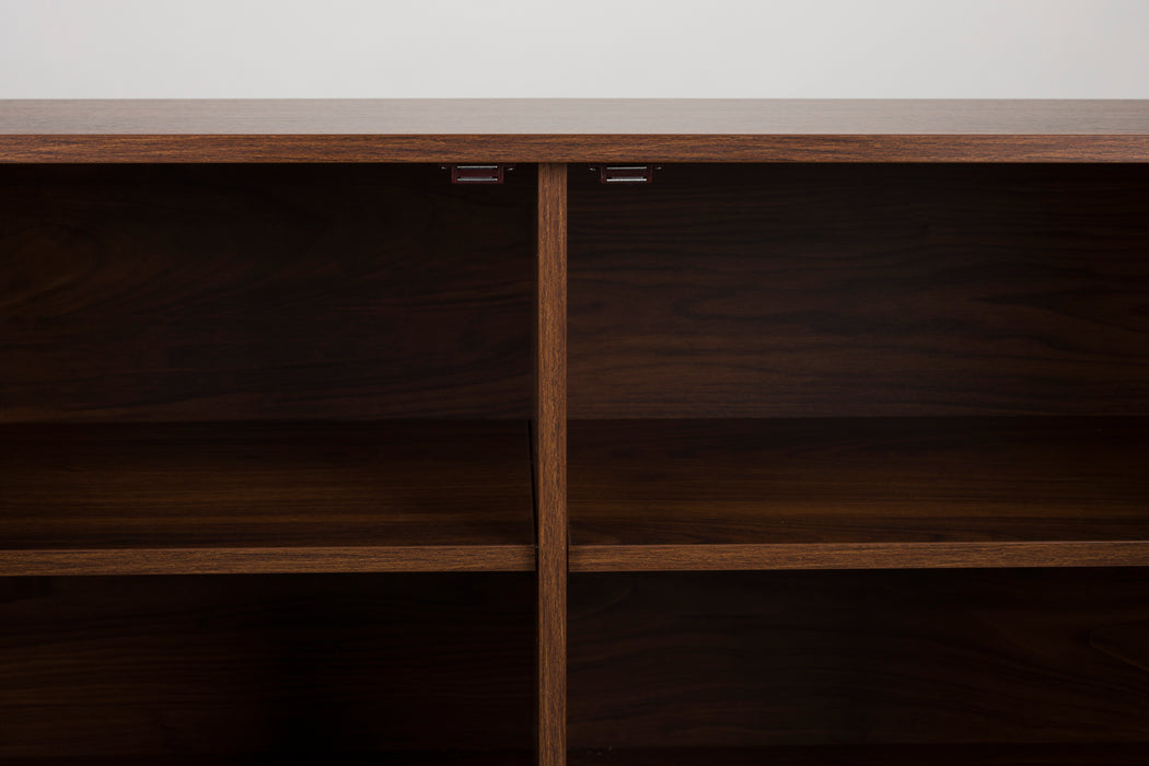 Dressoir Stripes High MDF, Metaal Bruin 40x110 cm-Dressoirs-Creating Home