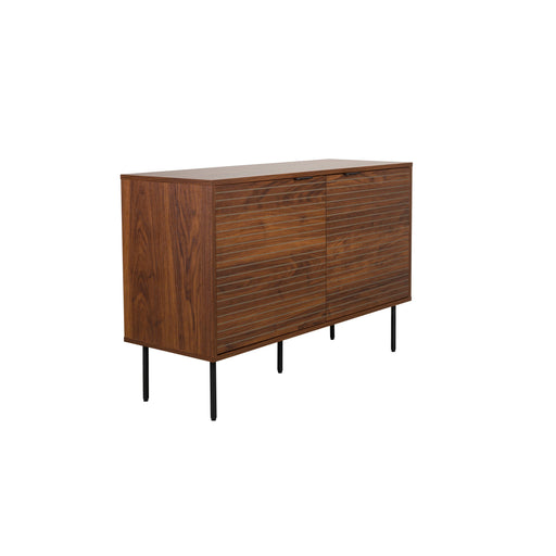 Dressoir Stripes High MDF, Metaal Bruin 40x110 cm-Dressoirs-Creating Home