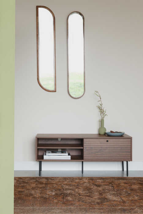 Dressoir Stripes Low MDF, Metaal Bruin 40x120 cm-Dressoirs-Creating Home