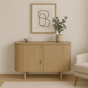 Dressoir Tobago Eikenhout fineer Naturel hout 115x43x81 cm-Dressoirs-Livingfurn