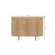 Dressoir Tobago Eikenhout fineer Naturel hout 115x43x81 cm-Dressoirs-Livingfurn