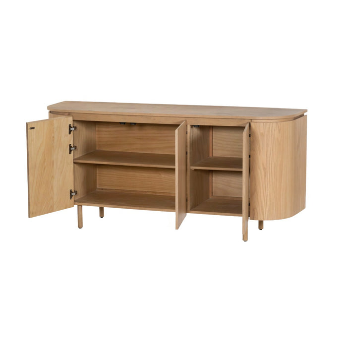 Dressoir Tobago Eikenhout fineer Naturel hout 170x45x81 cm-Livingfurn