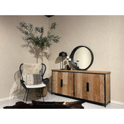 Dressoir Tomar Teakhout Naturel hout 185x40x85 cm-Dressoirs-Livingfurn