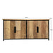 Dressoir Tomar Teakhout Naturel hout 185x40x85 cm-Dressoirs-Livingfurn