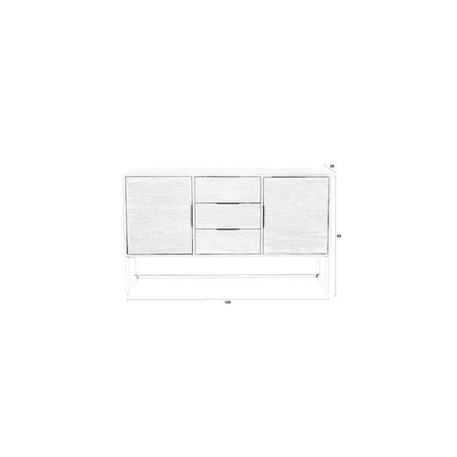 Dressoir Webster High Teak, Metaal Bruin 35x135 cm-Dressoirs-Creating Home