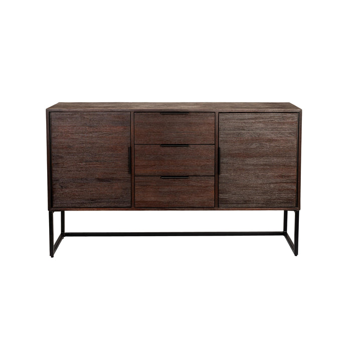 Dressoir Webster High Teak, Metaal Bruin 35x135 cm-Dressoirs-Creating Home