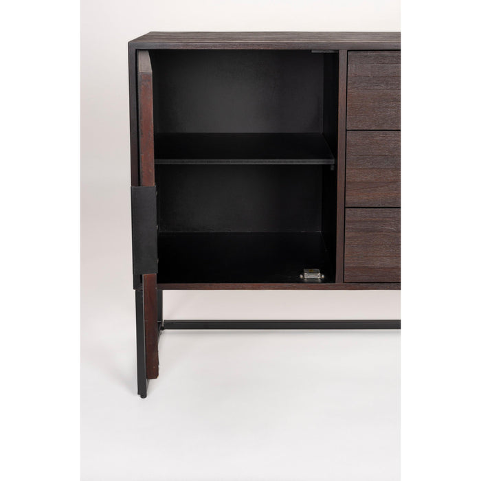 Dressoir Webster High Teak, Metaal Bruin 35x135 cm