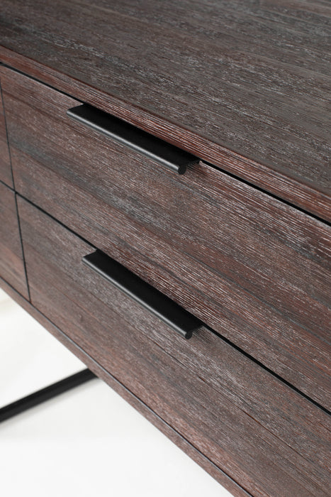 Dressoir Webster L Teak, Metaal Bruin 35x135 cm-Dressoirs-Creating Home