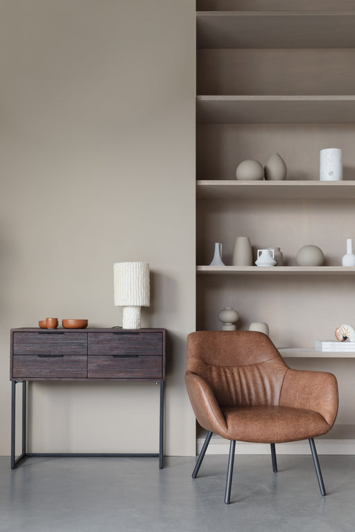 Dressoir Webster S Teak, Metaal Bruin 35x90 cm-Opbergkasten-Creating Home
