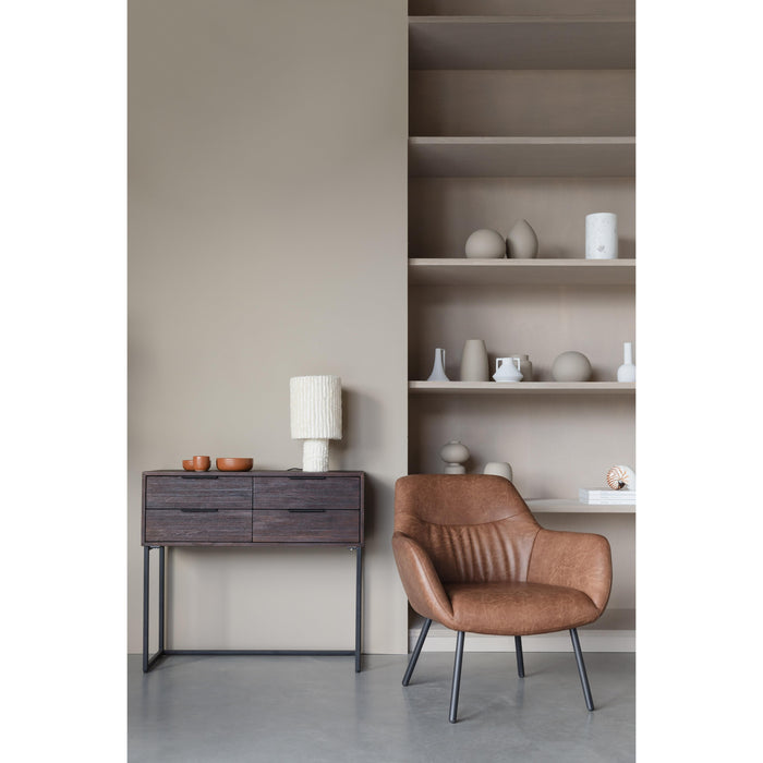 Dressoir Webster S Teak, Metaal Bruin 35x90 cm-Opbergkasten-Creating Home