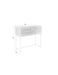Dressoir Webster S Teak, Metaal Bruin 35x90 cm-Dressoirs-Creating Home
