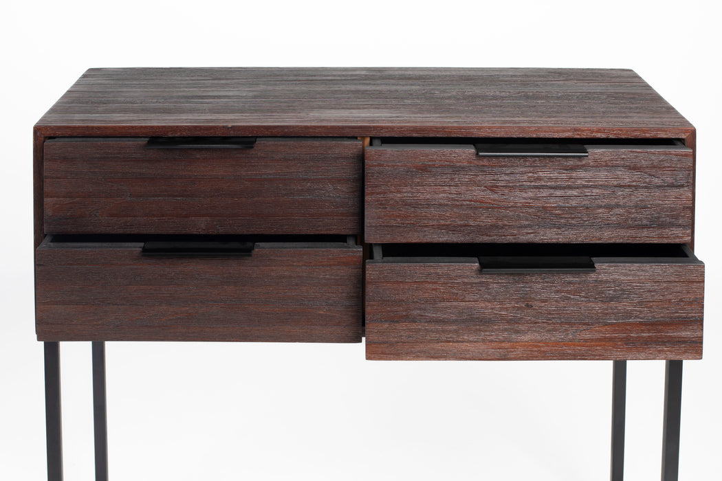 Dressoir Webster S Teak, Metaal Bruin 35x90 cm-Dressoirs-Creating Home