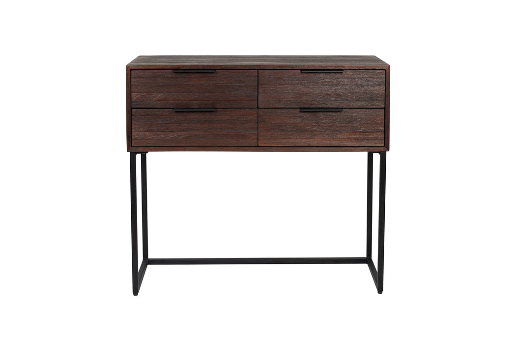 Dressoir Webster S Teak, Metaal Bruin 35x90 cm-Dressoirs-Creating Home