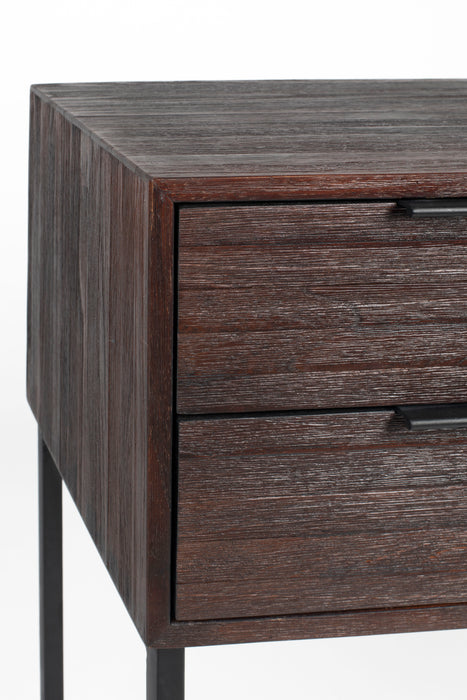 Dressoir Webster S Teak, Metaal Bruin 35x90 cm-Dressoirs-Creating Home