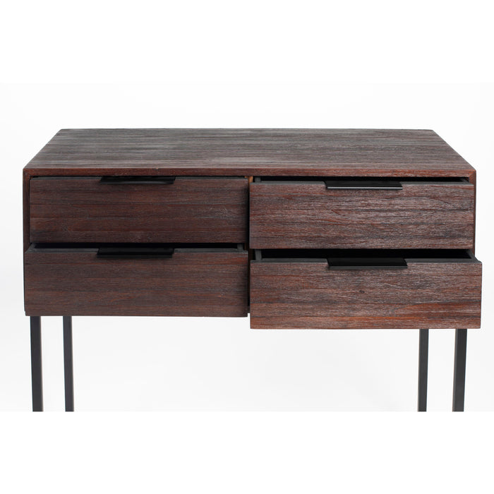 Dressoir Webster S Teak, Metaal Bruin 35x90 cm-Dressoirs-Creating Home