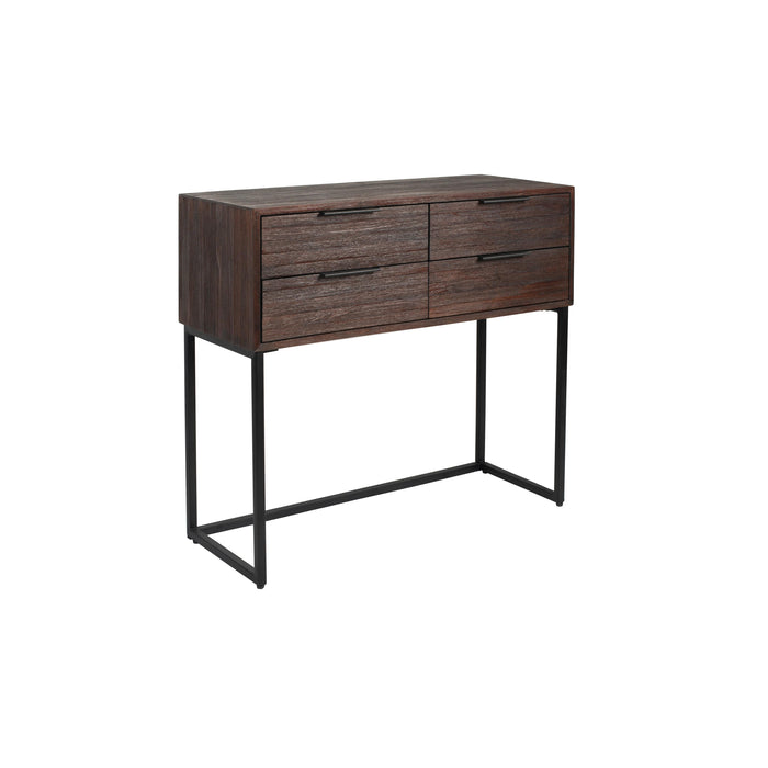 Dressoir Webster S Teak, Metaal Bruin 35x90 cm-Opbergkasten-Creating Home