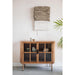Dressoir Yaz High Rubber hout Bruin 38x100 cm-Dressoirs-Creating Home