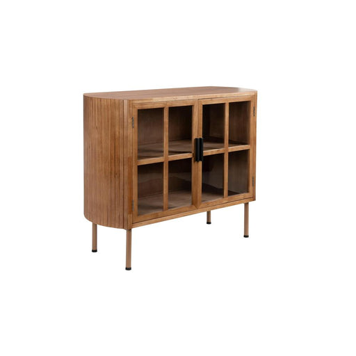 Dressoir Yaz High Rubber hout Bruin 38x100 cm-Dressoirs-Creating Home