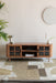 Dressoir Yaz Low Rubber hout Bruin 38x150 cm-Dressoirs-Creating Home