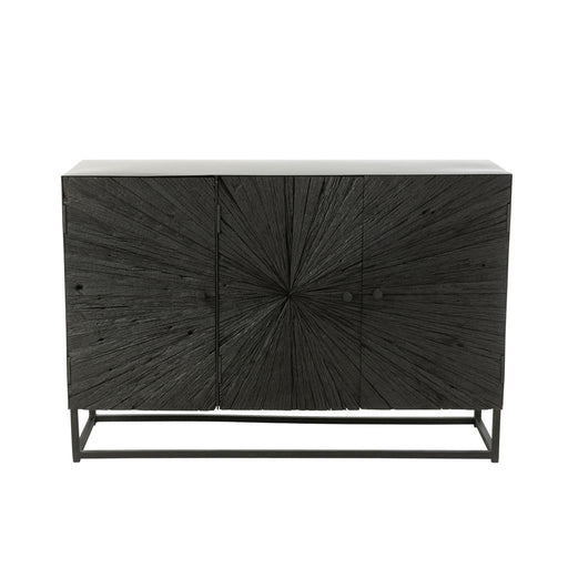 Dressoir Zwart Recycled hout 38x120 cm-Opbergkasten-J-Line