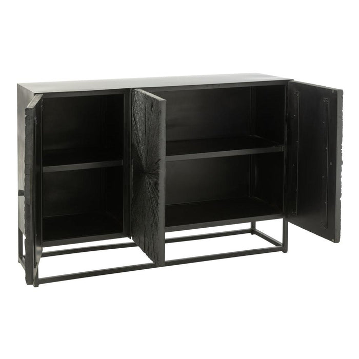 Dressoir Zwart Recycled hout 38x120 cm-Opbergkasten-J-Line