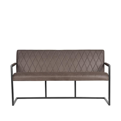 Eetkamerbank Denmark - Antraciet - Microfiber - 155 cm-Eetkamerbanken-LABEL51