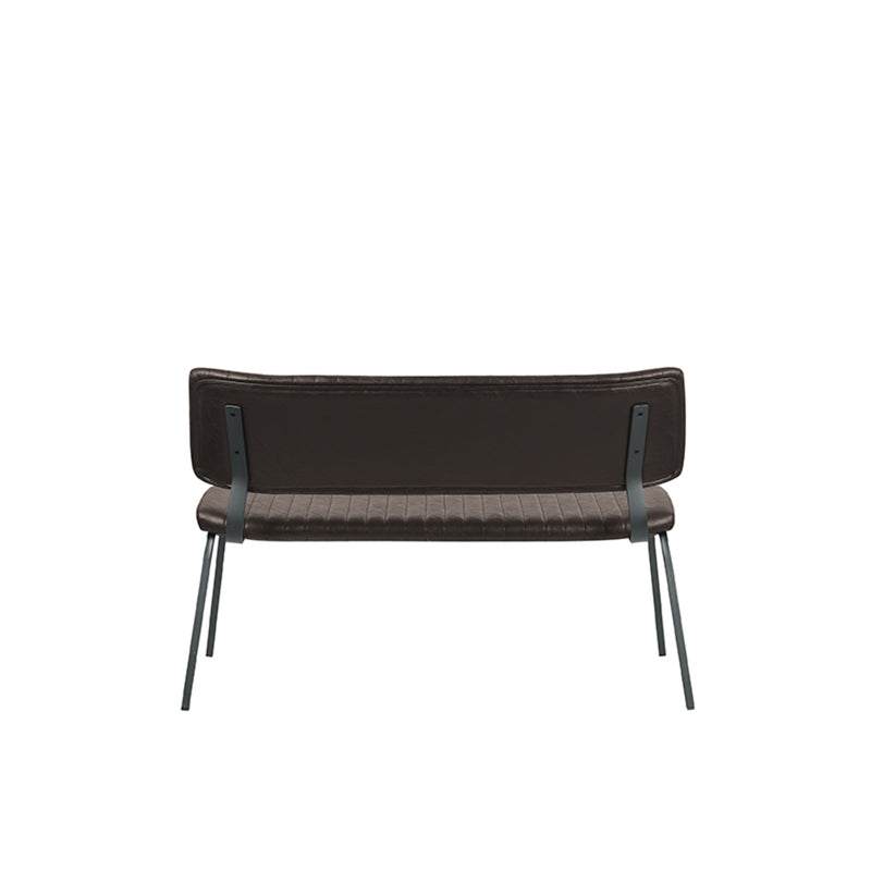 Eetkamerbank Gusto Donkerbruin Kunstleder 120 cm 120x63x81 cm-Eetkamerbanken-LABEL51