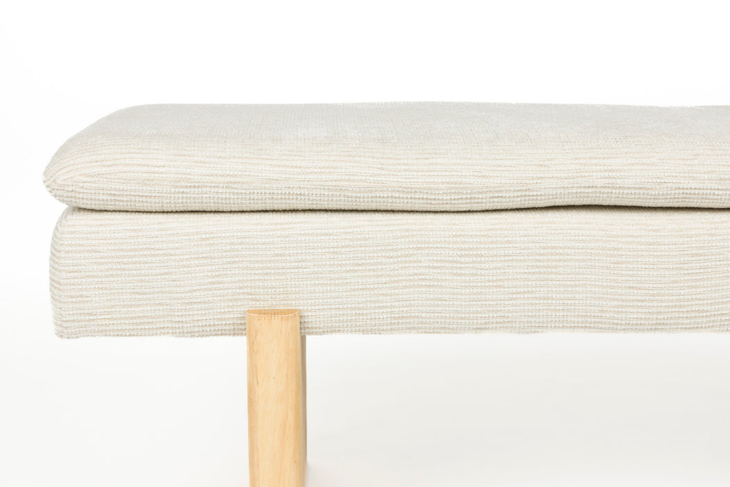 Eetkamerbank Jappo Polyester, Pine hout Grijs 120x40 cm-Eetkamerbanken-Creating Home