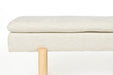 Eetkamerbank Jappo Polyester, Pine hout Grijs 120x40 cm-Eetkamerbanken-Creating Home