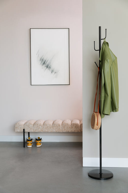 Eetkamerbank Jethro 160 Polyester, Metaal Beige 41.5x160-Eetkamerbanken-Creating Home