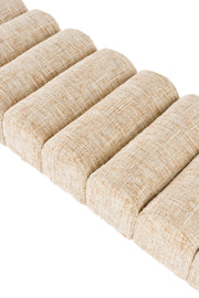 Eetkamerbank Jethro 160 Polyester, Metaal Beige 41.5x160-Eetkamerbanken-Creating Home