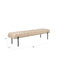 Eetkamerbank Jethro 160 Polyester, Metaal Beige 41.5x160 cm-Eetkamerbanken-Creating Home