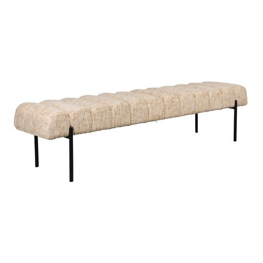 Eetkamerbank Jethro 180 Polyester, Metaal Beige 41.5x180-Eetkamerbanken-Creating Home