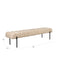 Eetkamerbank Jethro 180 Polyester, Metaal Beige 41.5x180 cm-Eetkamerbanken-Creating Home