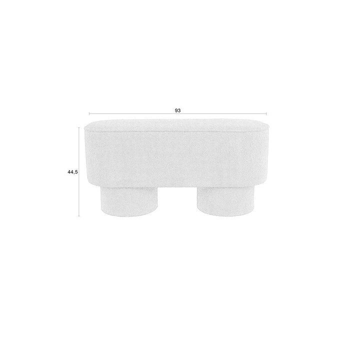 Eetkamerbank Marcos Stof, Polyester, Pine hout Bruin 35x93 cm-Eetkamerbanken-Creating Home
