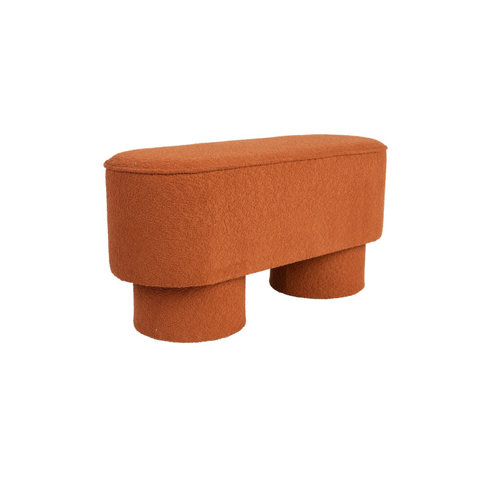 Eetkamerbank Marcos Stof, Polyester, Pine hout Bruin