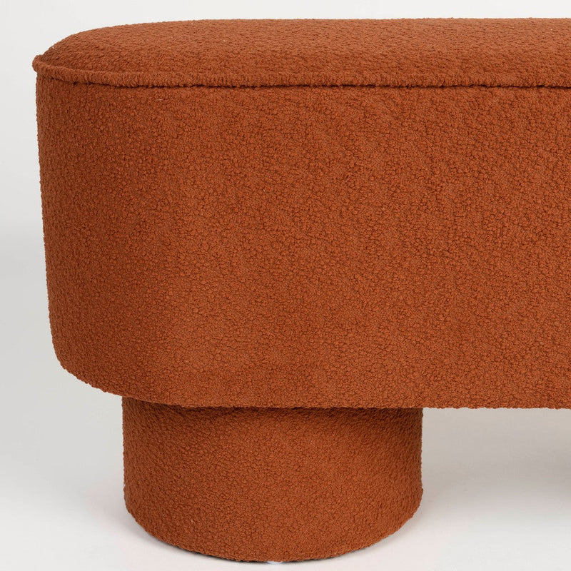 Eetkamerbank Marcos Stof, Polyester, Pine hout Bruin-Eetkamerbanken-Creating Home