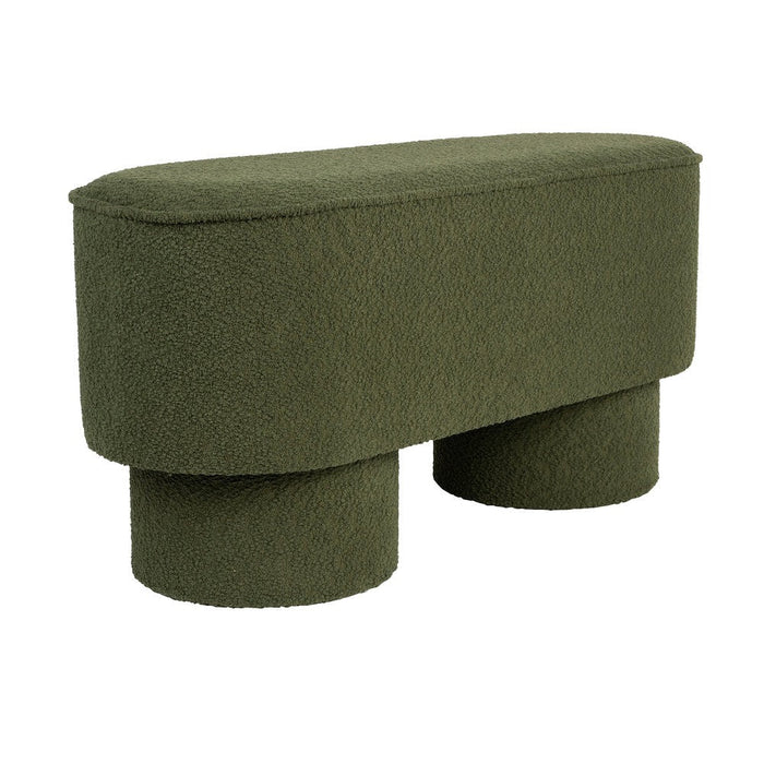 Eetkamerbank Marcos Stof, Polyester, Pine hout Groen-Eetkamerbanken-Creating Home