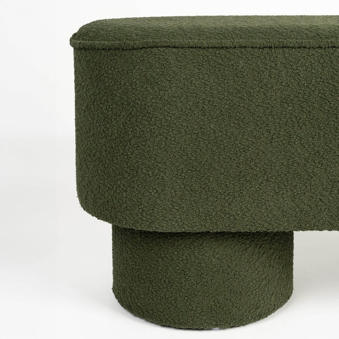 Eetkamerbank Marcos Stof, Polyester, Pine hout Groen-Eetkamerbanken-Creating Home